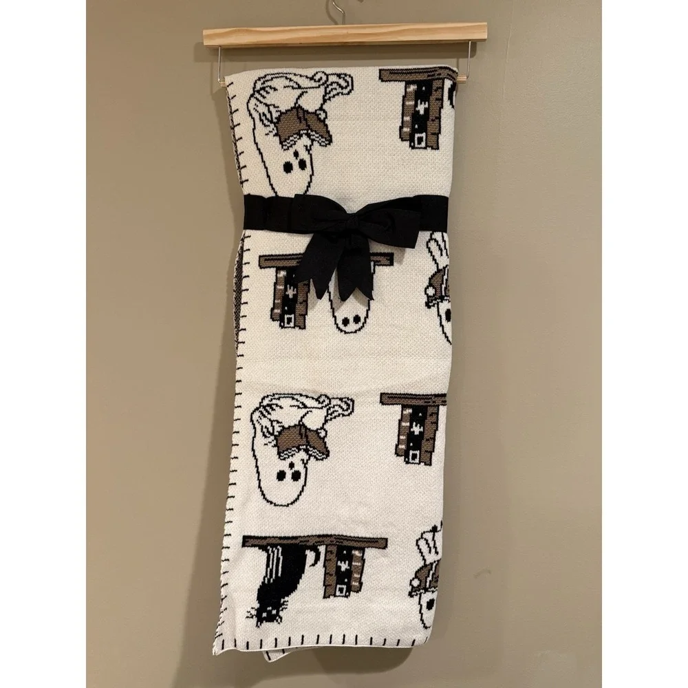 2026 New Goblin & Ghoul Halloween Ghost Reading‎ Books Blanket 50x70 NWT Viral